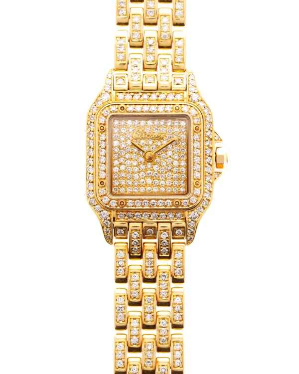 Cartier Yellow Gold Panthere Diamond Watch Ref. WF3078FF