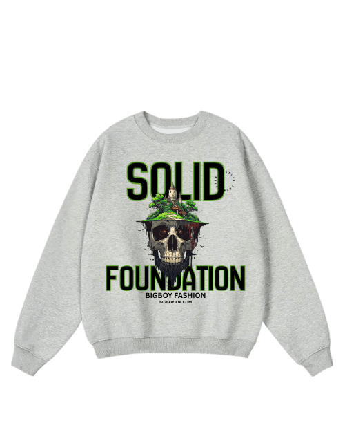 Solid Foundation grey Sweatshirt - Grey Hoodie in Nigeria - Bigboy9ja.com -