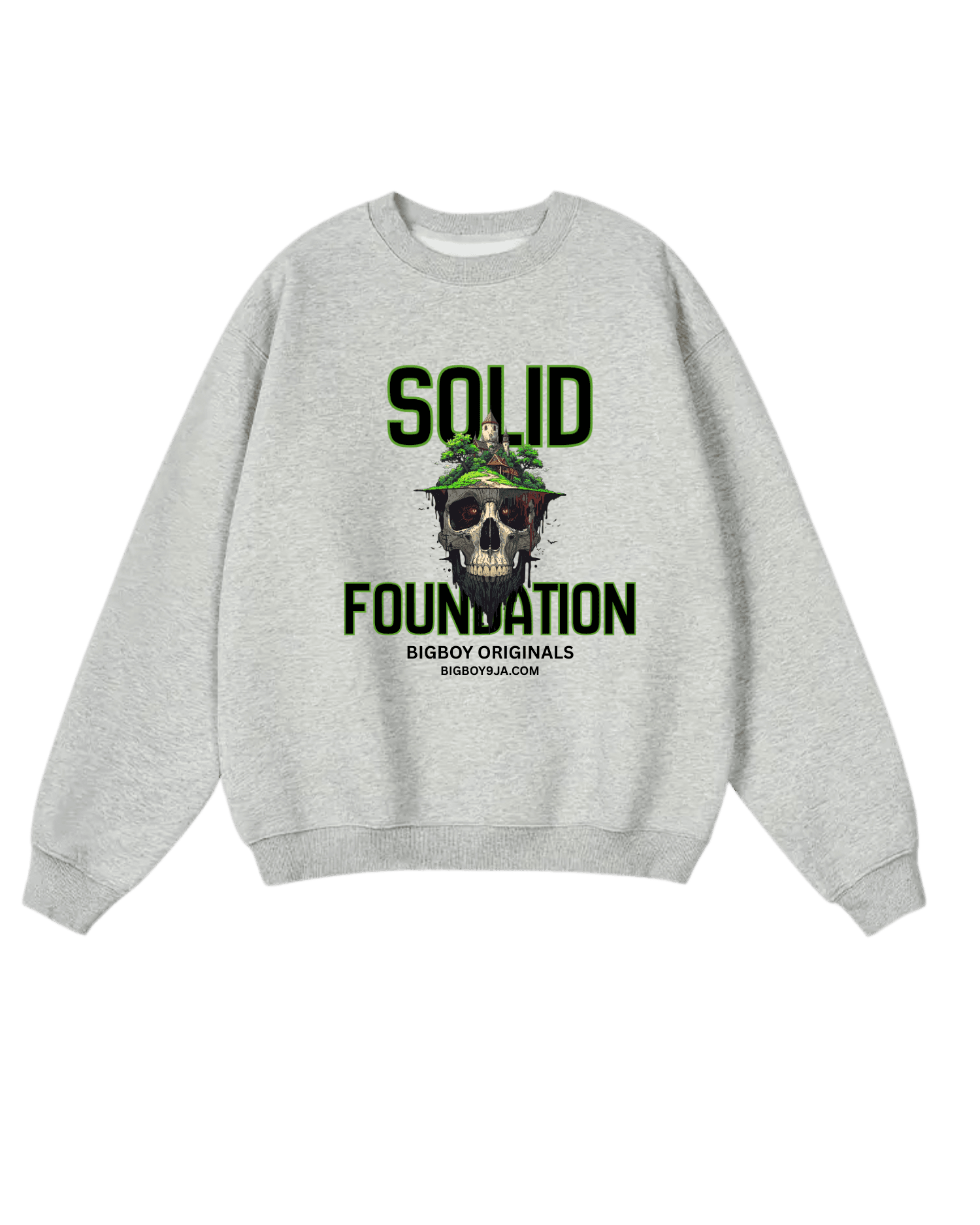 Solid Foundation grey Sweatshirt - Grey Hoodie in Nigeria - Bigboy9ja.com -