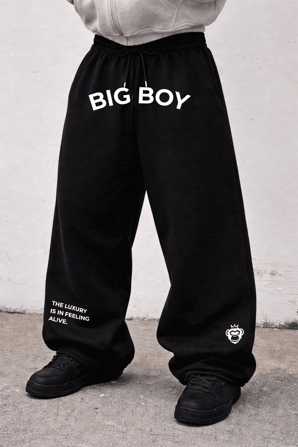 BIGBOY OG BLACK BAGGY SWEATPANTS – PREMIUM SWEATPANTS IN NIGERIA - bigboy9ja.com -