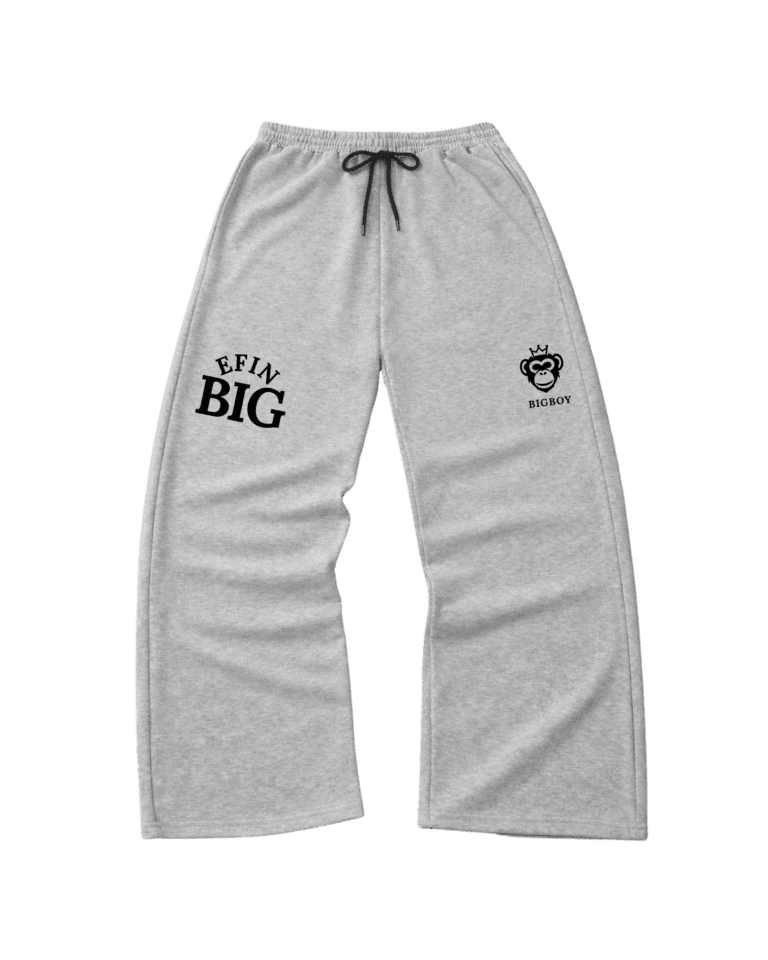 BIGBOY EFIN BIG GREY BAGGY SWEATPANTS – PREMIUM SWEATPANTS IN NIGERIA - bigboy9ja.com -